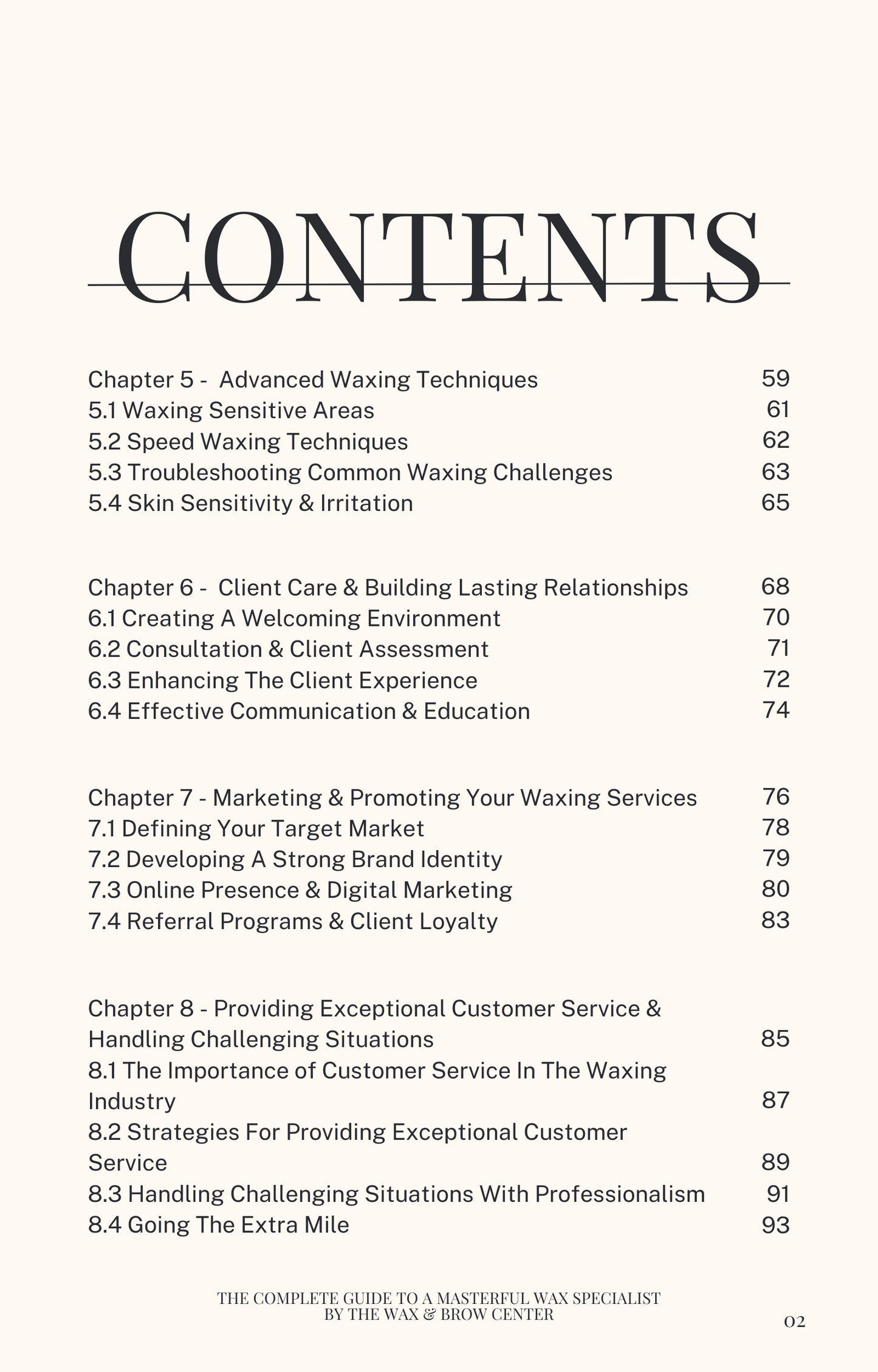 The Beginner’s Guide: To Becoming A Masterful Wax Specialist E-Book